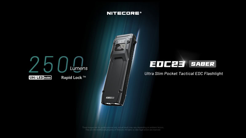 Nitecore EDC23 2500lm USB-C laetav eriti õhuke EDC taskulamp - Image 22
