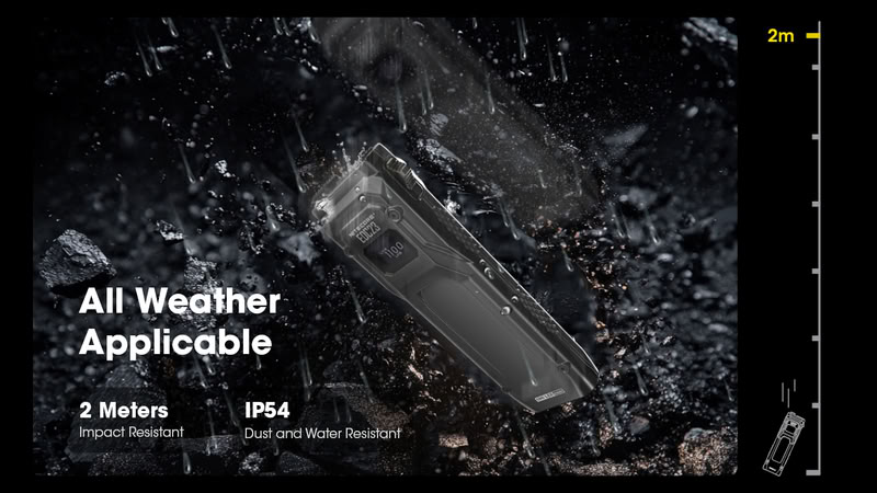 Nitecore EDC23 2500lm USB-C laetav eriti õhuke EDC taskulamp - Image 4