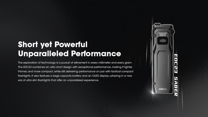 Nitecore EDC23 2500lm USB-C laetav eriti õhuke EDC taskulamp - Image 21