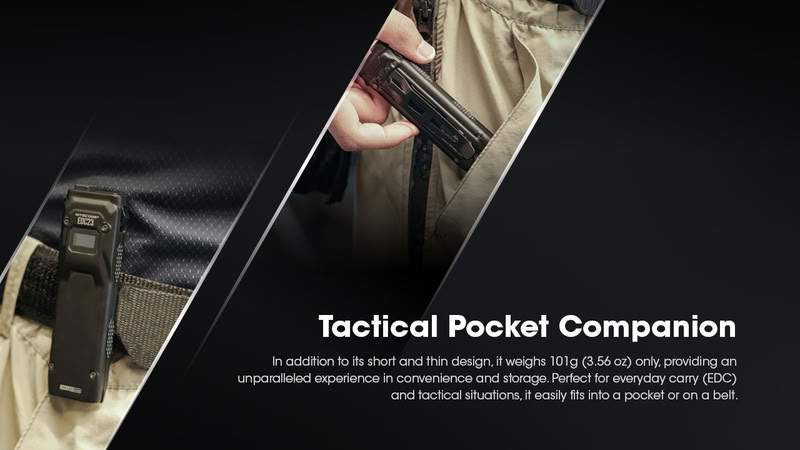 Nitecore EDC23 2500lm USB-C laetav eriti õhuke EDC taskulamp - Image 11