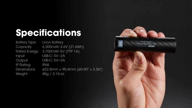 Akupank Nitecore CB6K, USB-C 6000mAh - Image 5