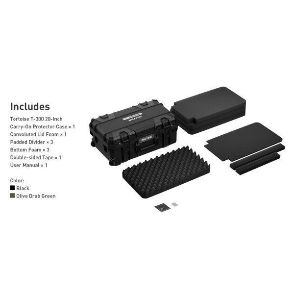 Kaitsekohver Gutek Tortoise T-300 Black, 20 tolli, 30 liitrit - Image 7
