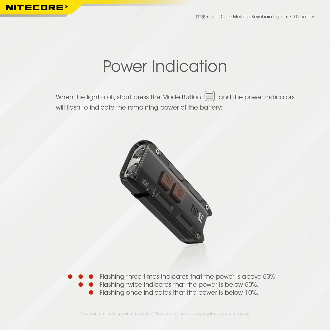 Nitecore TIP SE 700lm laetav võtmehoidja taskulamp - Image 3